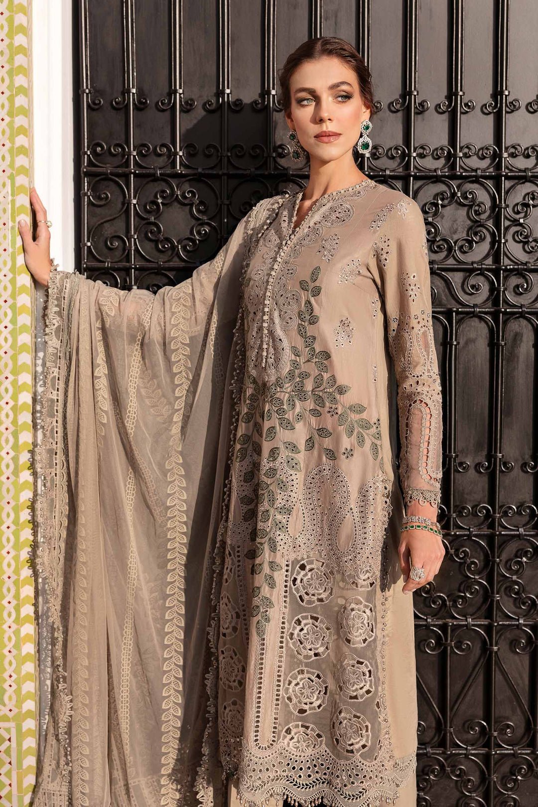 Maria B D-2503-A style reference, Coffee Lawn Suit, view 4
