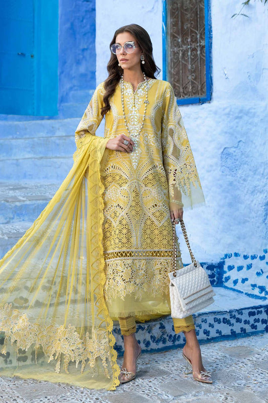 Maria B D-2512-A style reference, Lime Yellow Lawn Suit, view 1