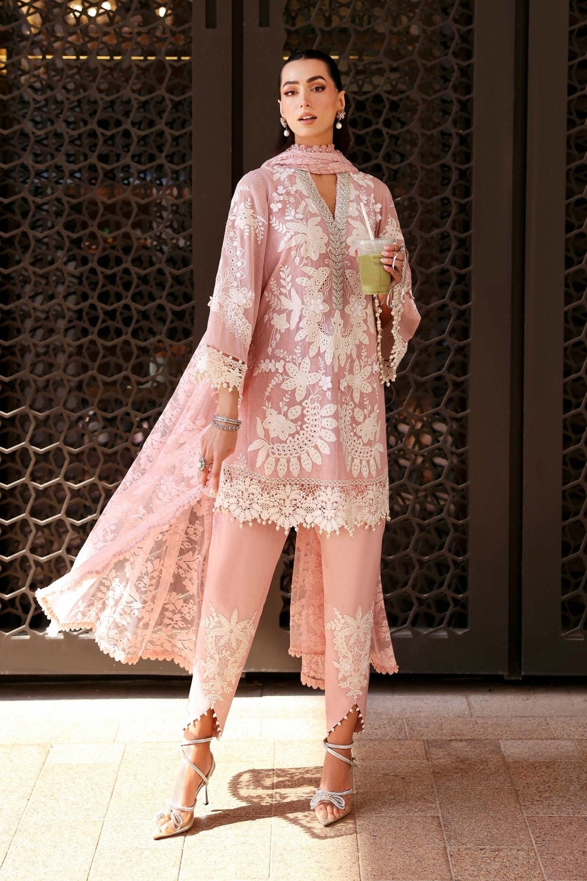 Maria B D-2603-A style reference, Pastel Pink Lawn Suit, view 1