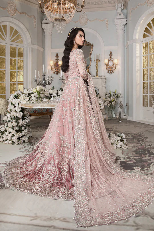 Maria B Estelle EX-142 style reference — blush pink bridal maxi additional view