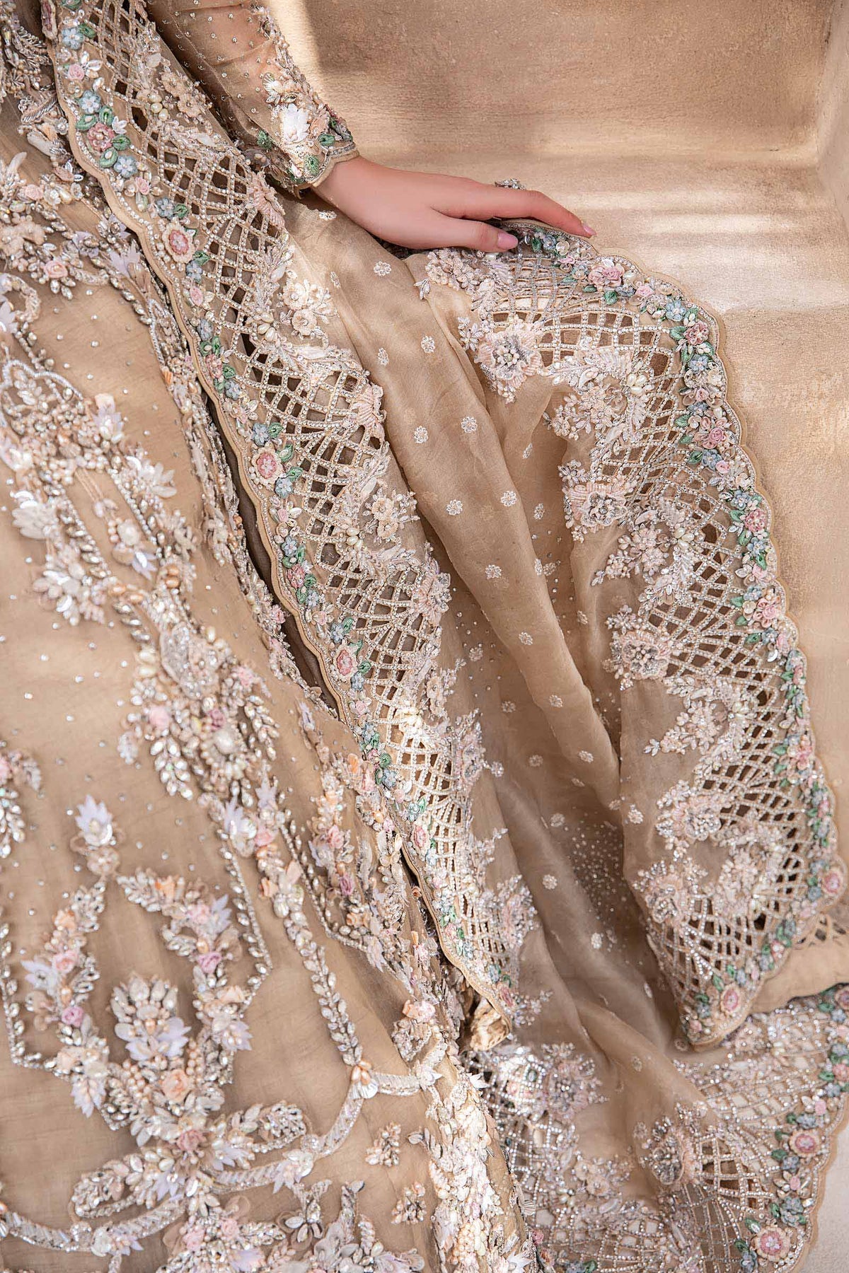 Maria B EX-151 Lunara hand embellishment detail