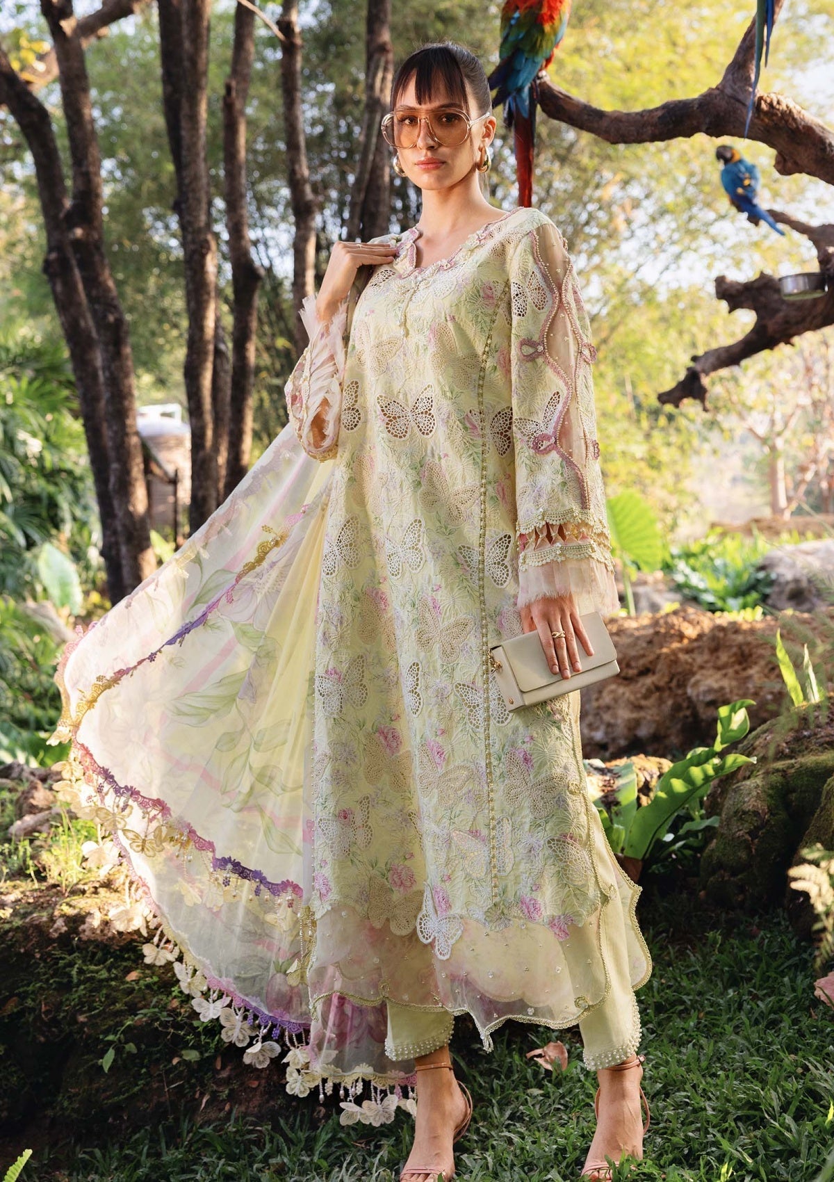 Maria B M.Prints 1B style reference, Pastel Yellow Lawn Suit, view 1