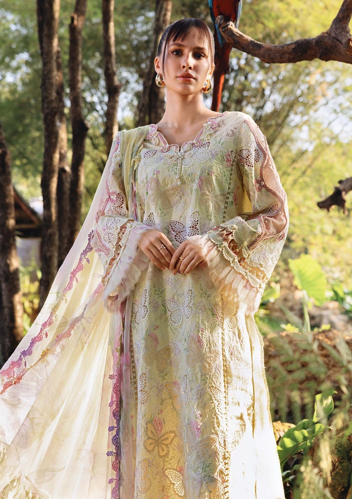 Maria B M.Prints 1B style reference, Pastel Yellow Lawn Suit, view 2