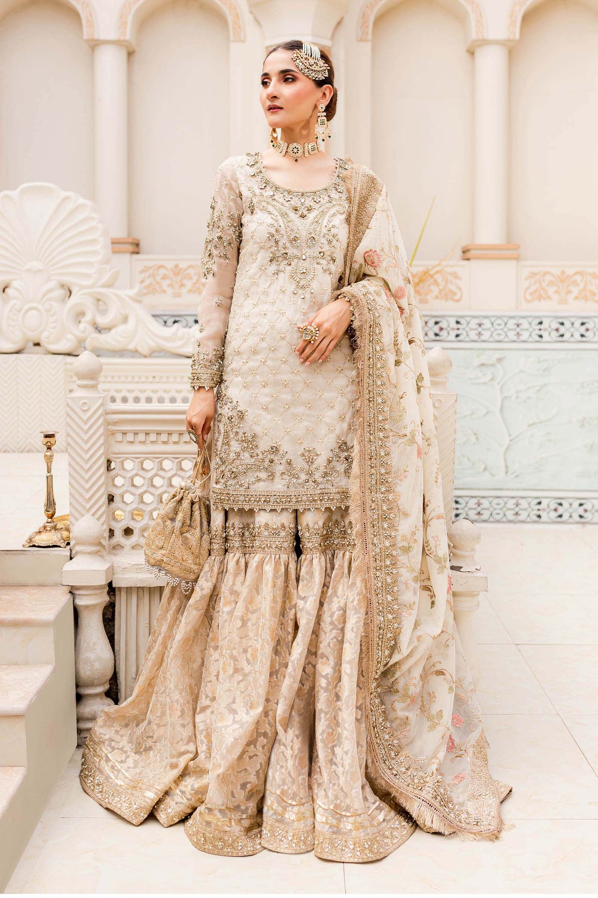 Maria B MC 906 Ivory Gold style reference image 1