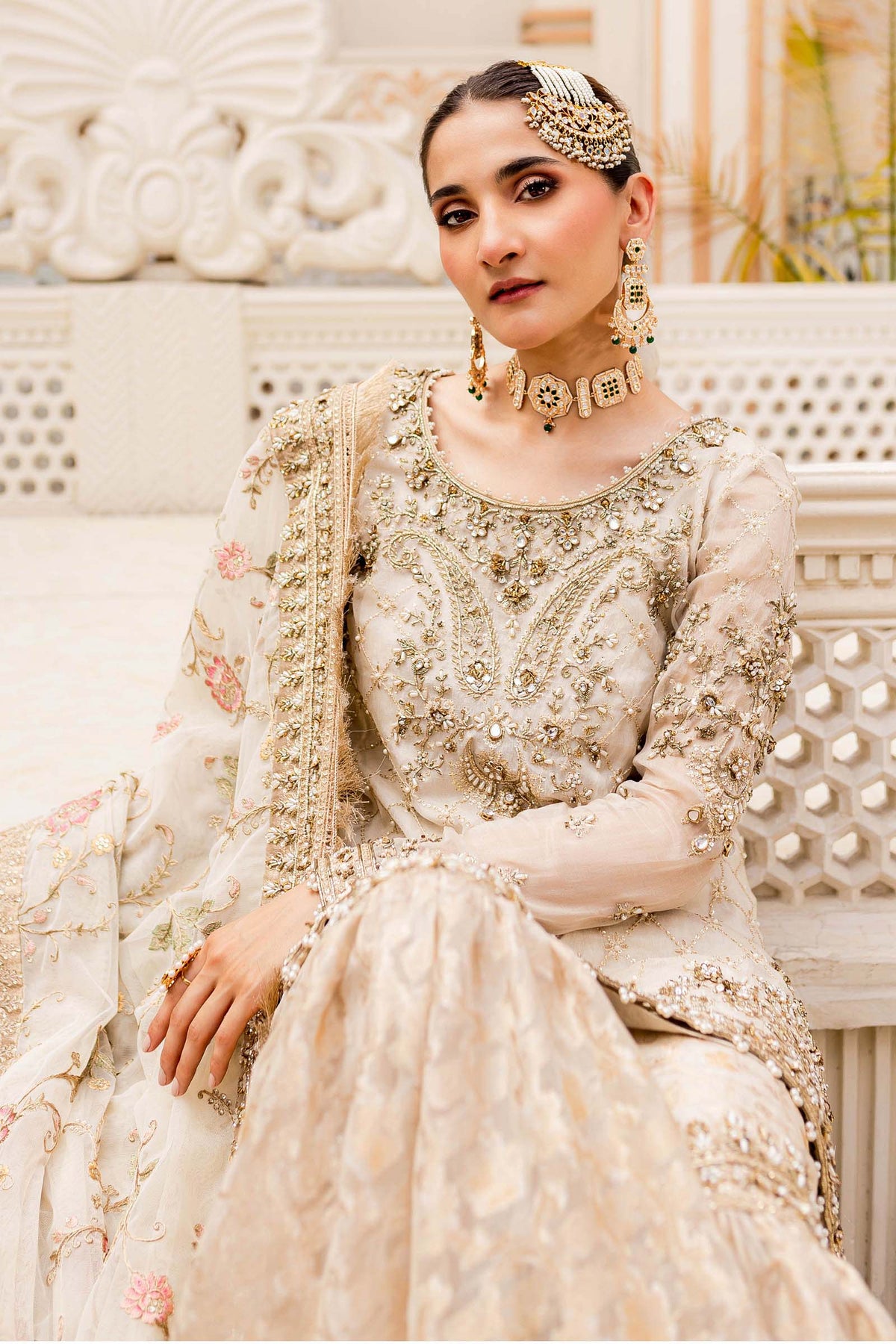 Maria B MC 906 Ivory Gold style reference image 2