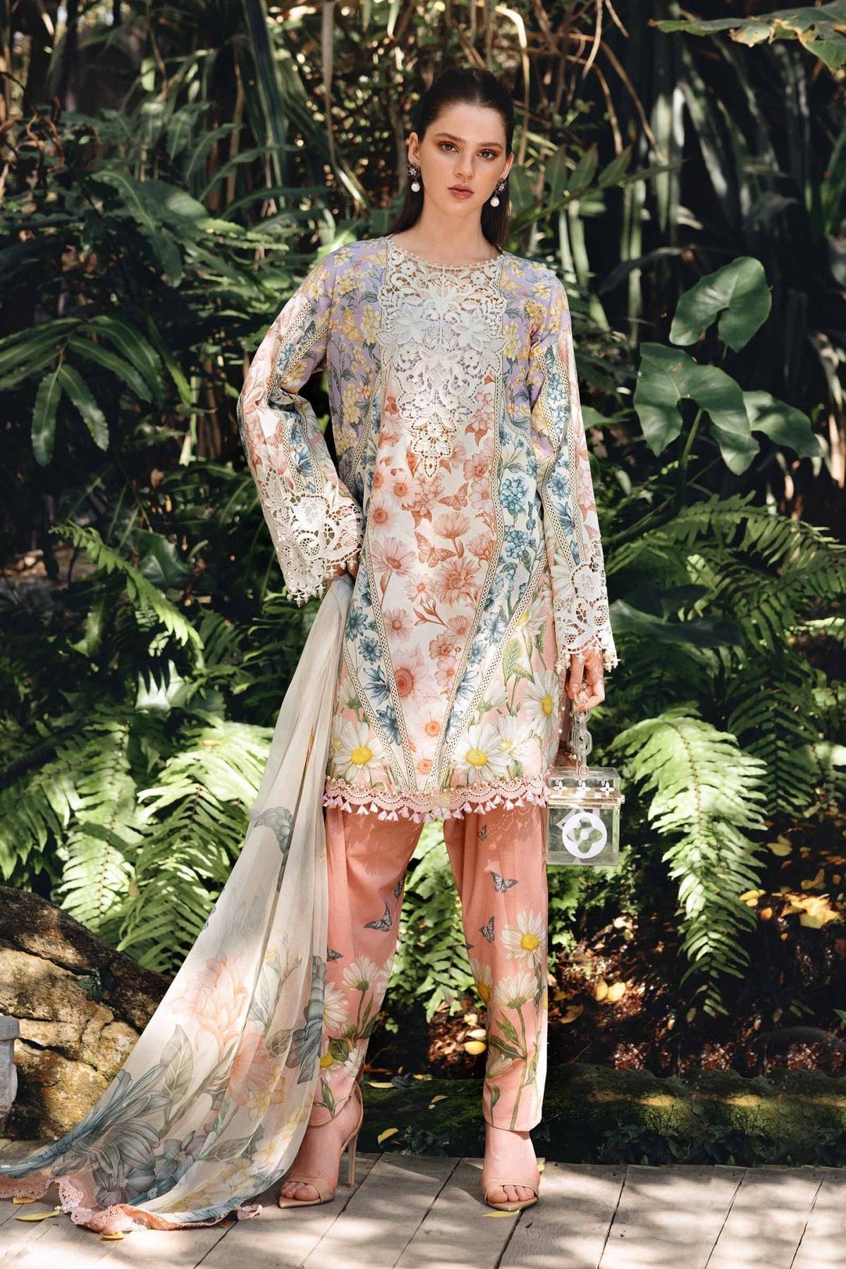 Maria B MPT-2910-B style reference, Pastel Floral Lawn Suit, view 1