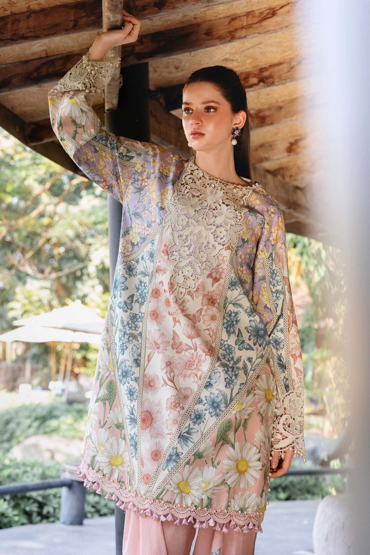 Maria B MPT-2910-B style reference, Pastel Floral Lawn Suit, view 2