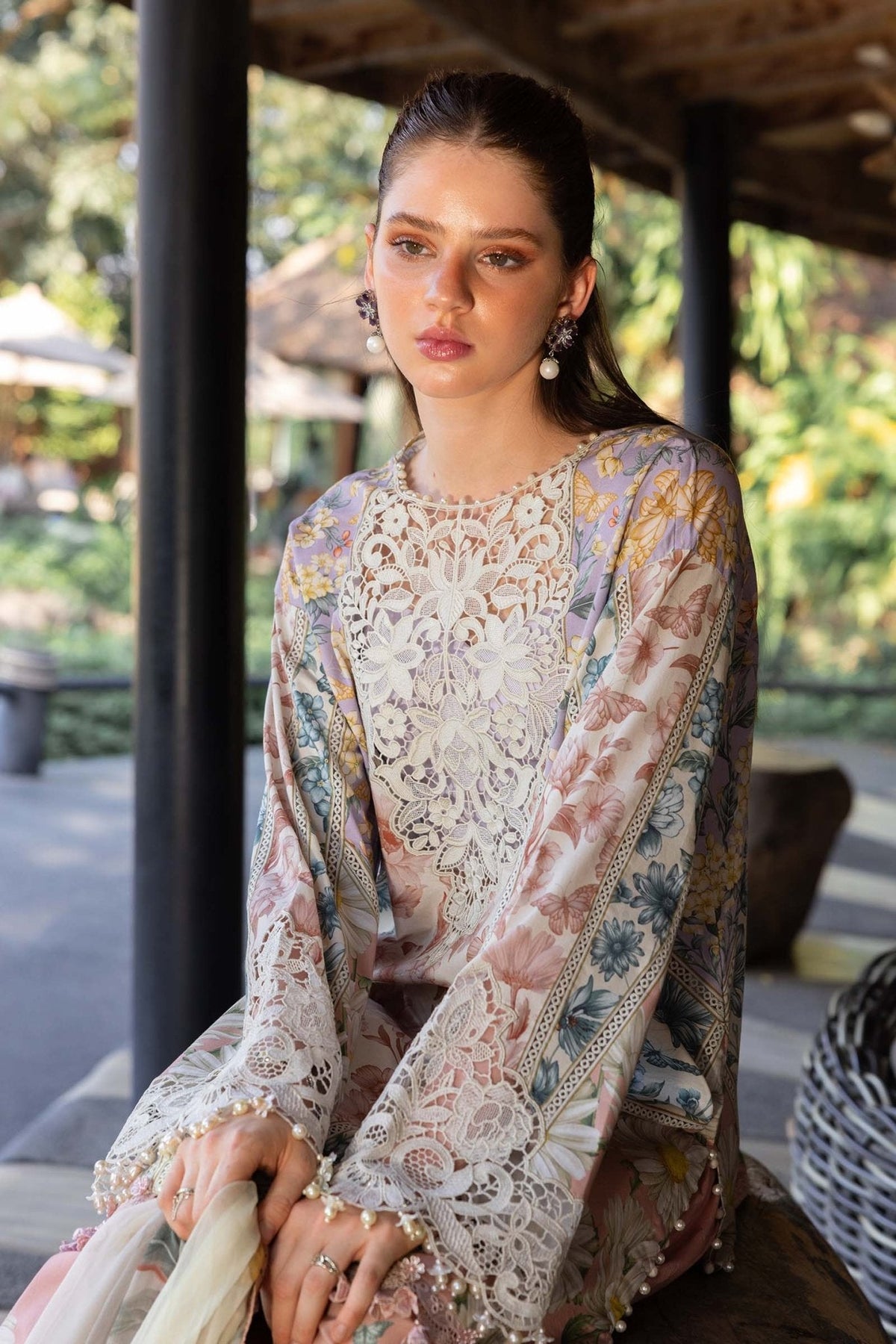 Maria B MPT-2910-B style reference, Pastel Floral Lawn Suit, view 4