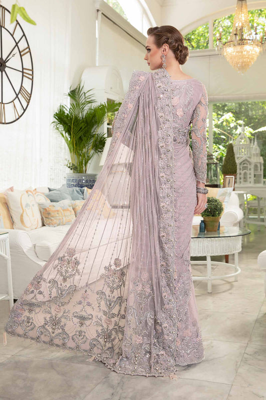 Maria B Rozanne lilac saree design reference, additional view 1