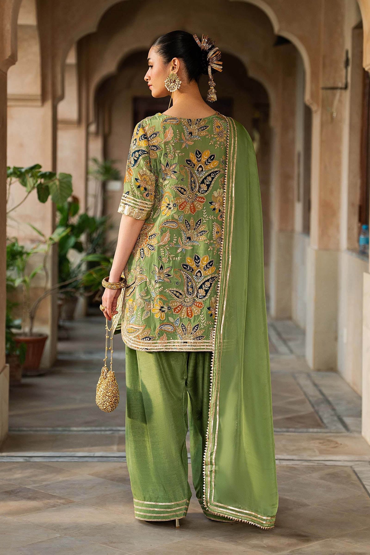 Maria B SF EA26 02 Green style back view reference