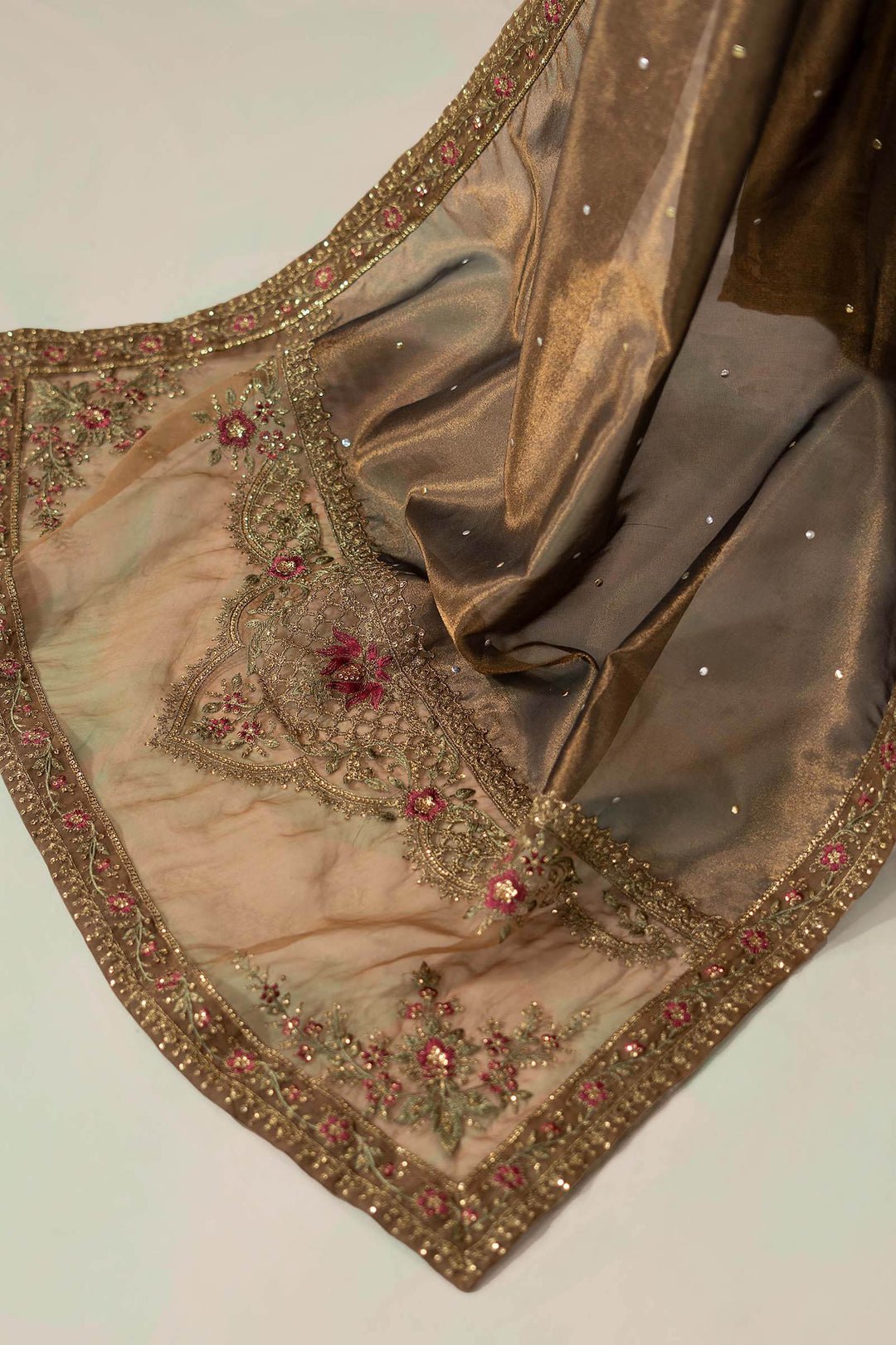Maria B Soiree D4 style reference, Bronze and Maroon Formal Suit, view 8