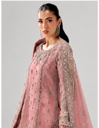 Maria B Velmira MC 26V1 13 Rose Pink embroidery and dupatta detail reference