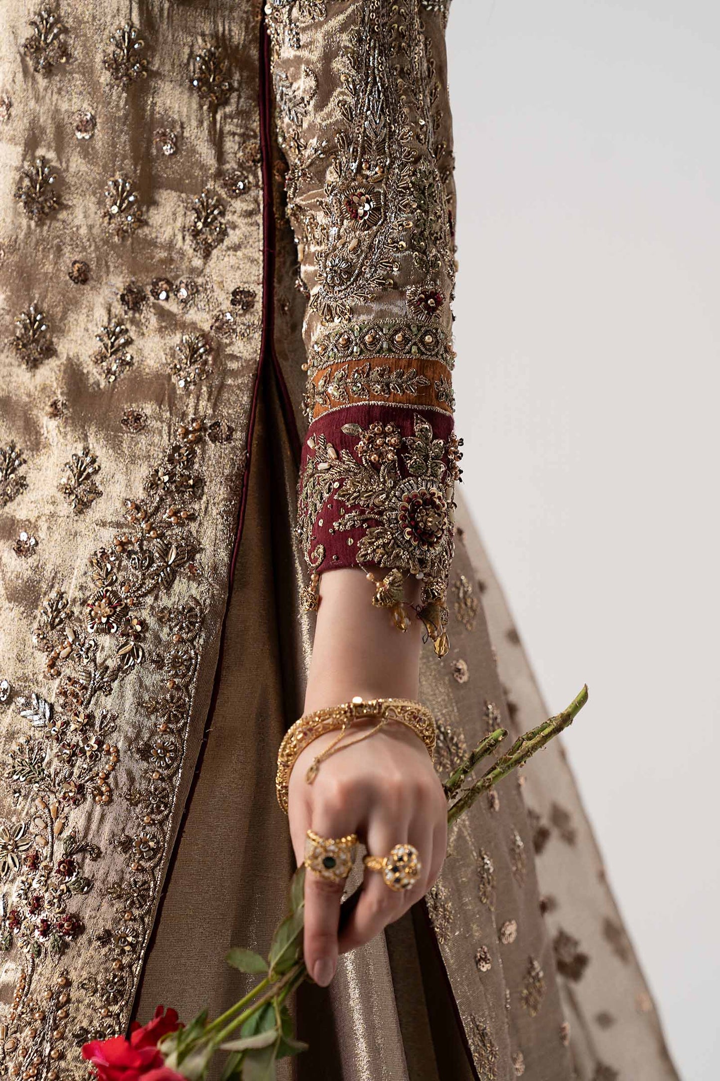 Maria B Zuhal Style MC 26V1 07 sleeve and handwork detail