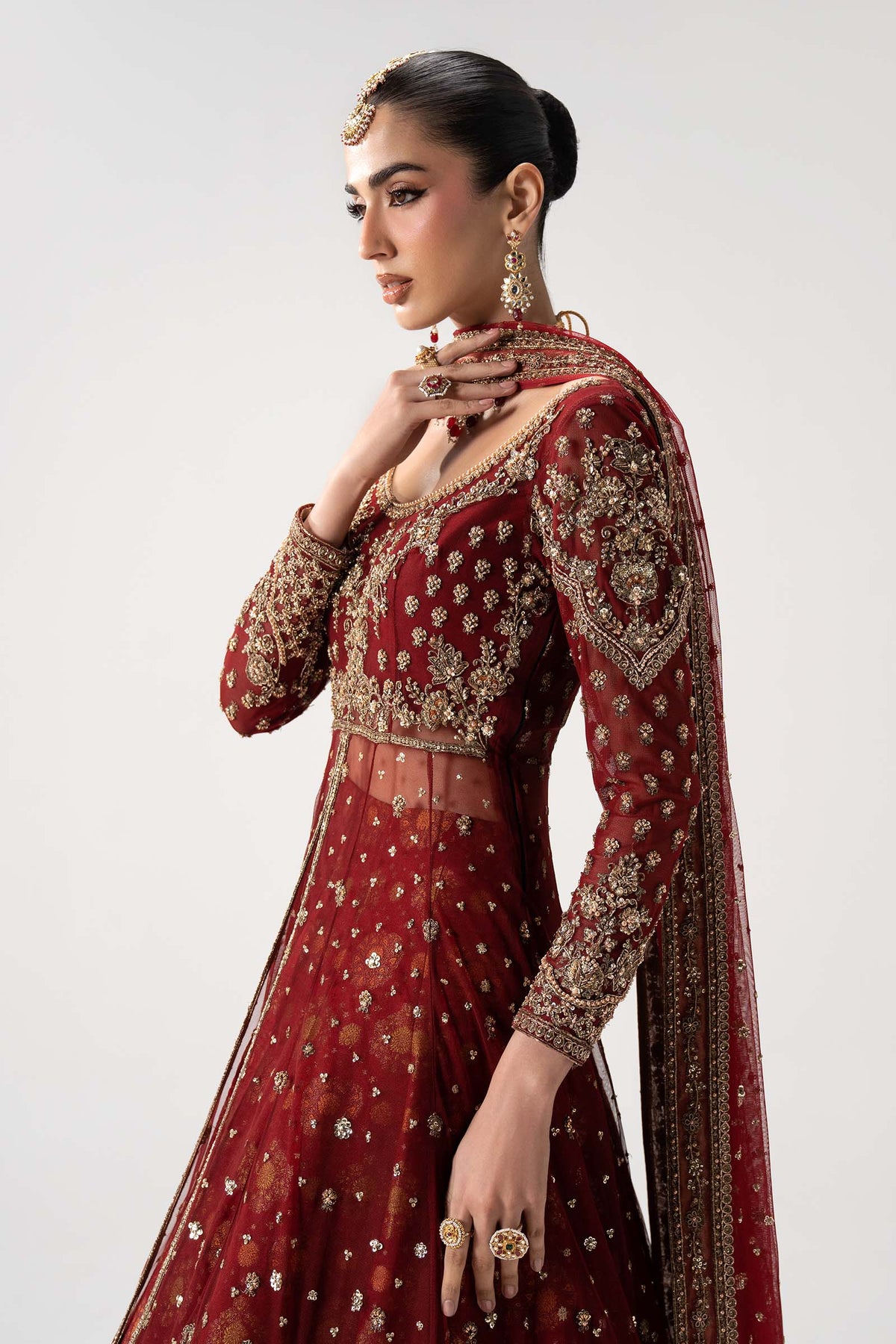 Maria B Bazif style handwork close-up