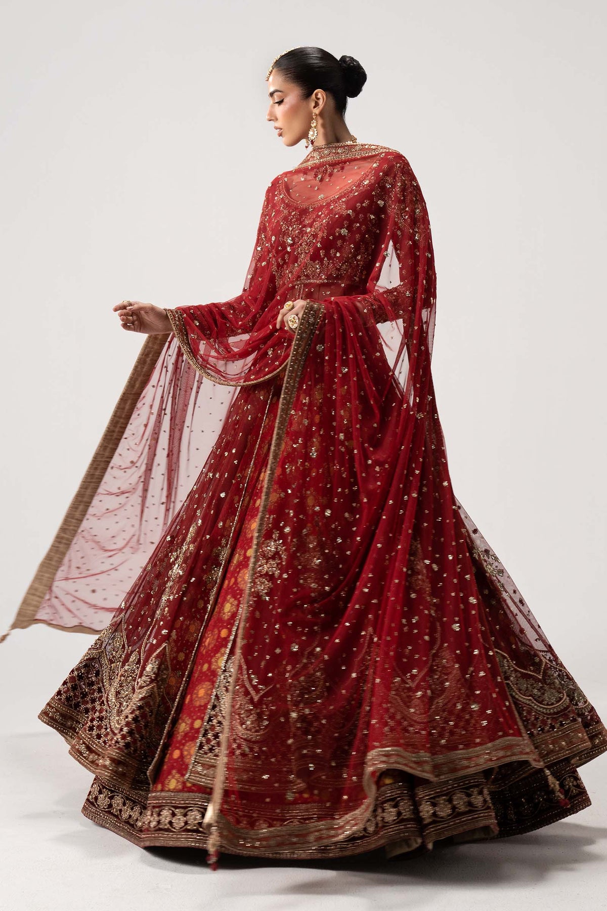Maria B Bazif style full front lehenga view