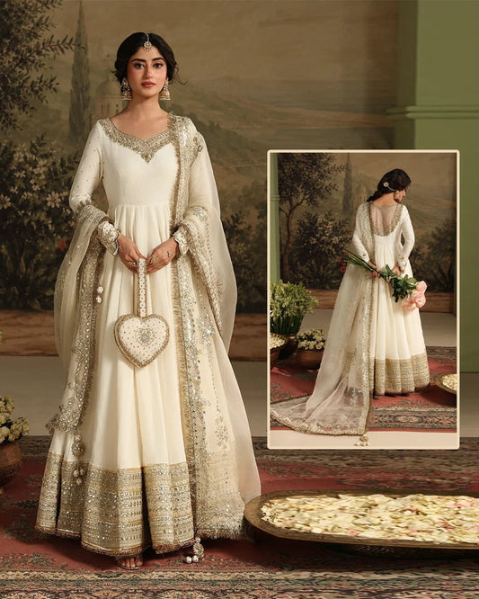 Maya Ivory Pishwas style design reference — full front and back