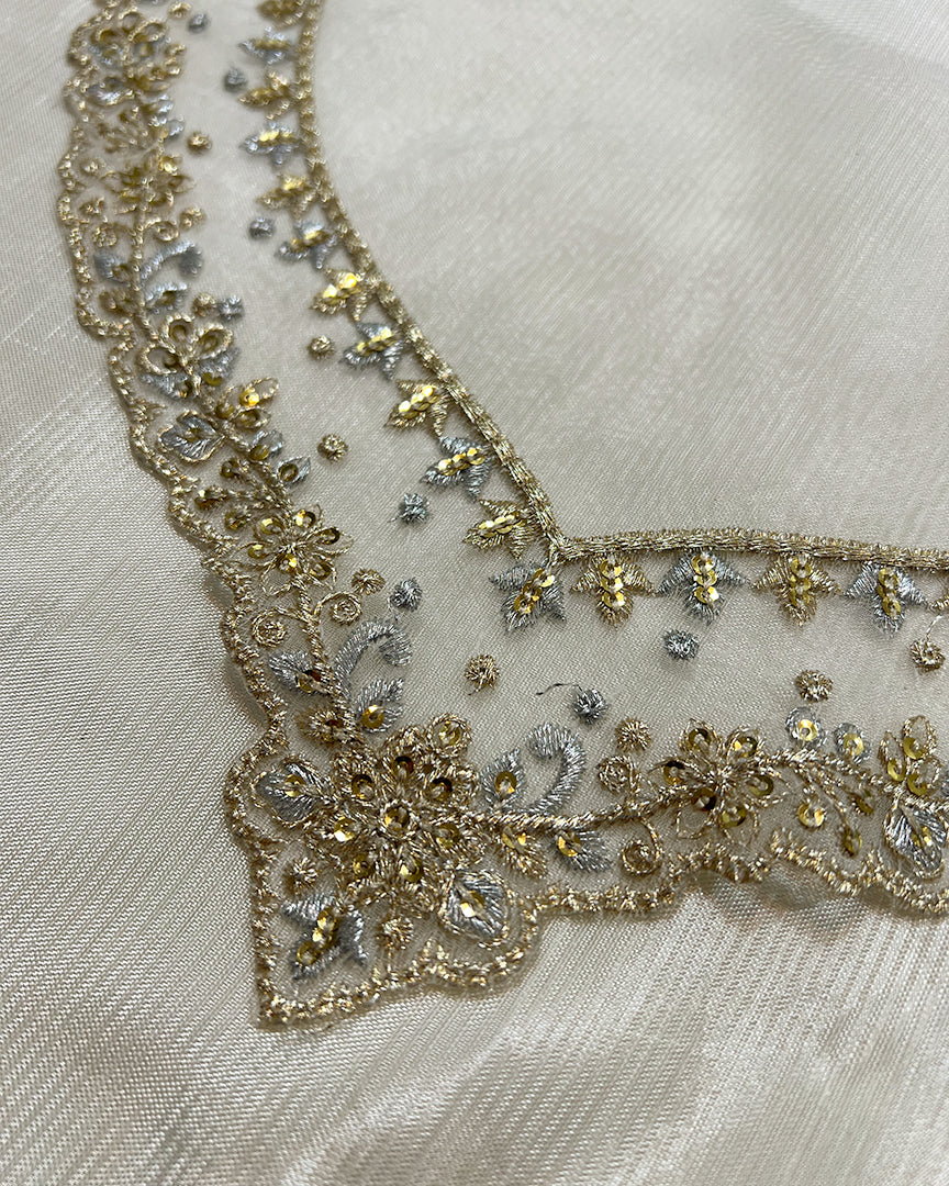 Maya Ivory Pishwas style design reference — neckline detail