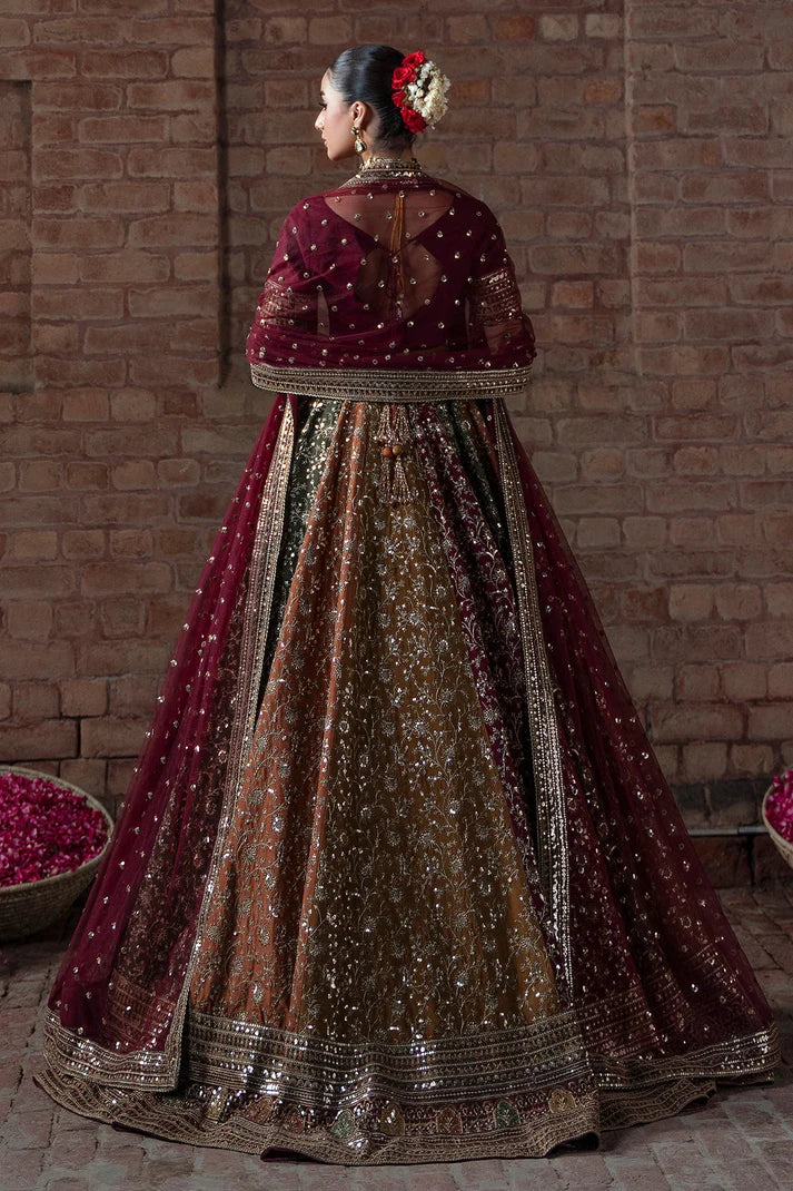 Mina Kashif SHB1103 multicolour 16-kali bridal maxi back view
