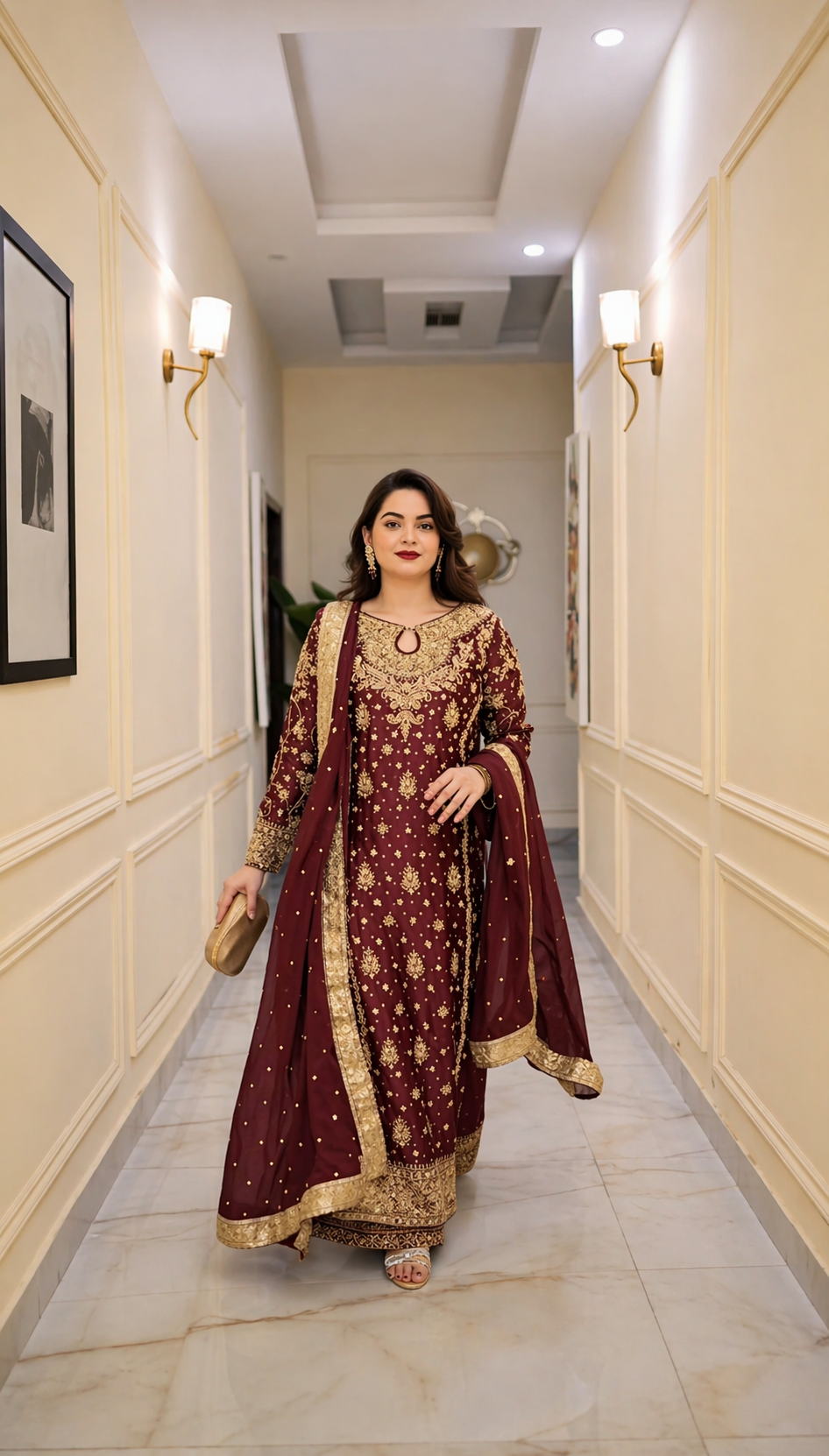 Minal Khan Tassel Silk Style