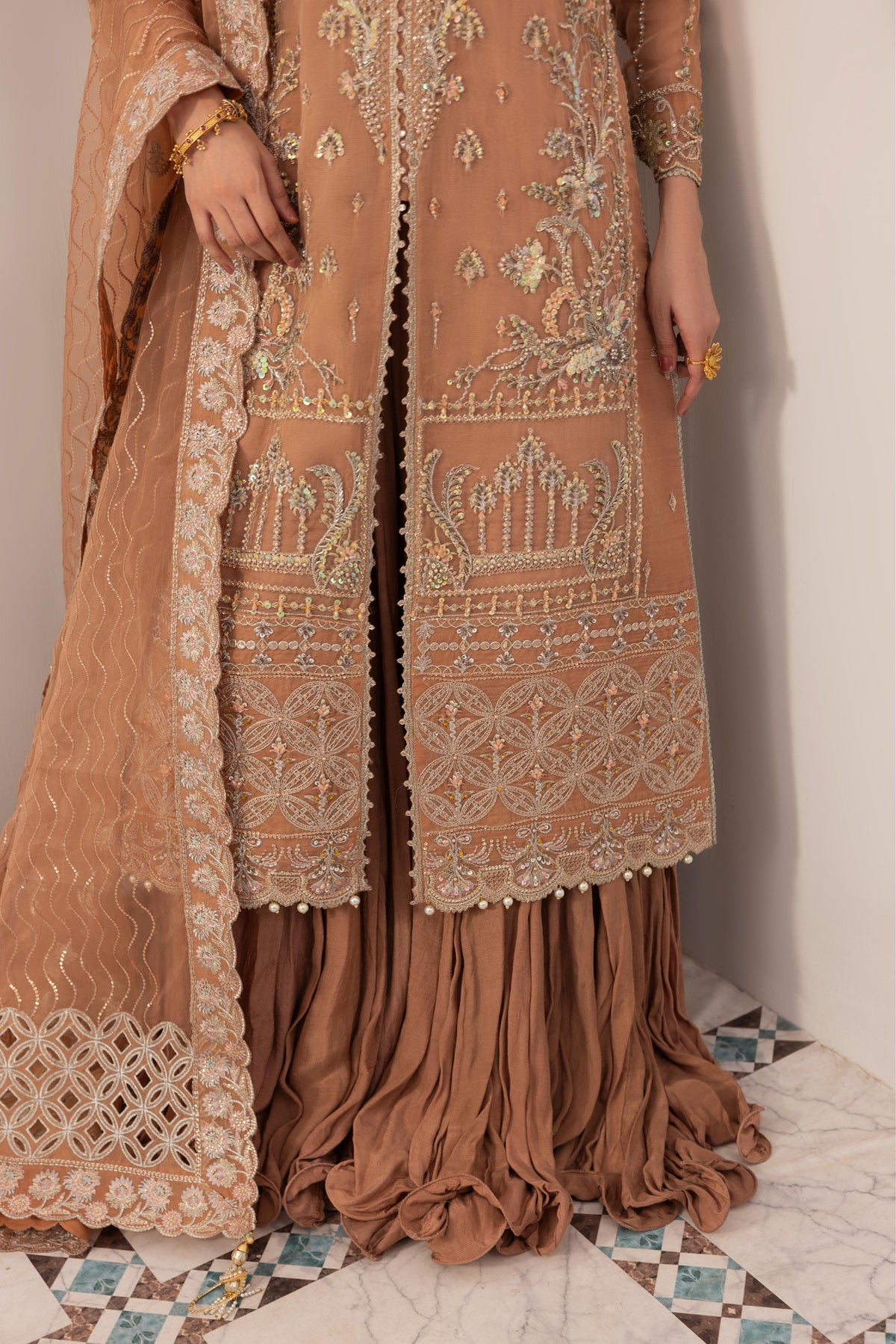 Mochaara, made by MAIRAZ — hem and sharara, design reference