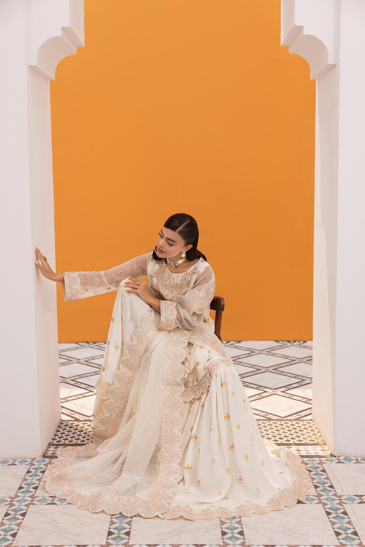 Mirha Imran Sajina — seated skirt, design reference