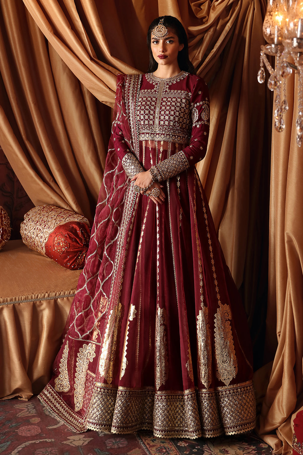 Afrozeh Muskan Style — Mairaz Magenta Three-Piece Suit