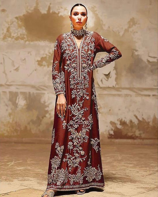 Nida Azwer Tassel Silk Style wedding dress