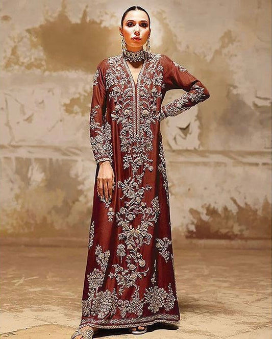 Nida Azwer Tassel Silk Style wedding dress