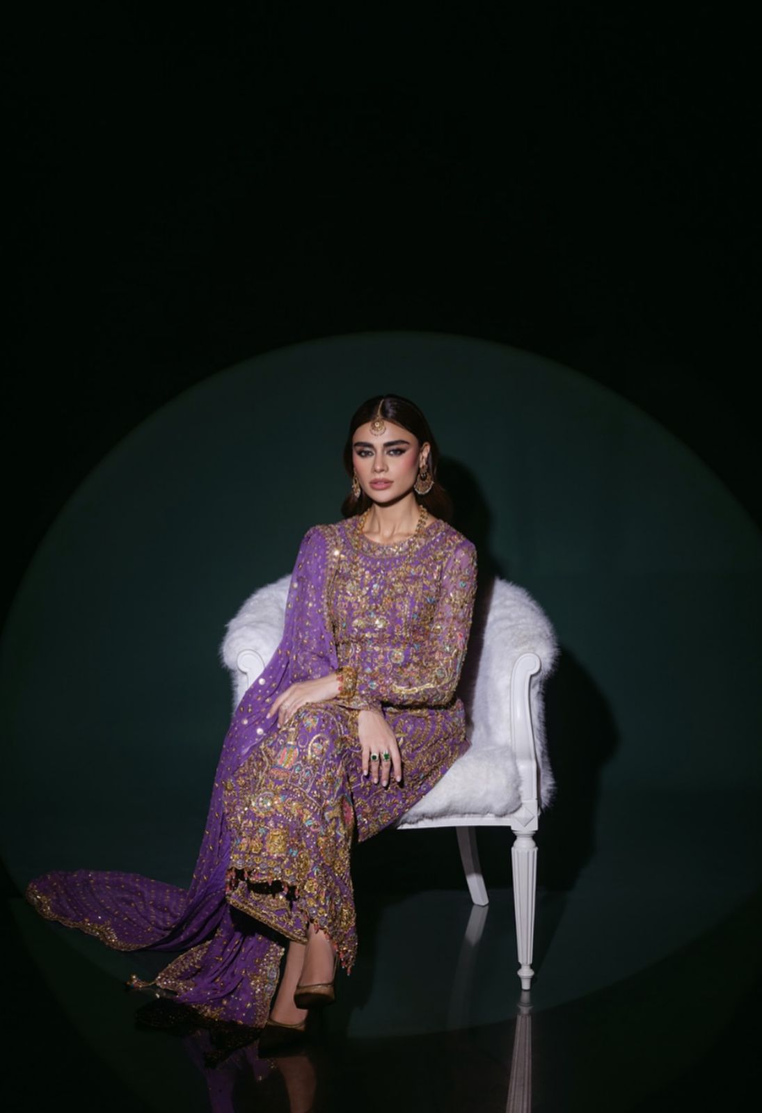 Nomi Ansari Style — Mairaz Purple Lehenga