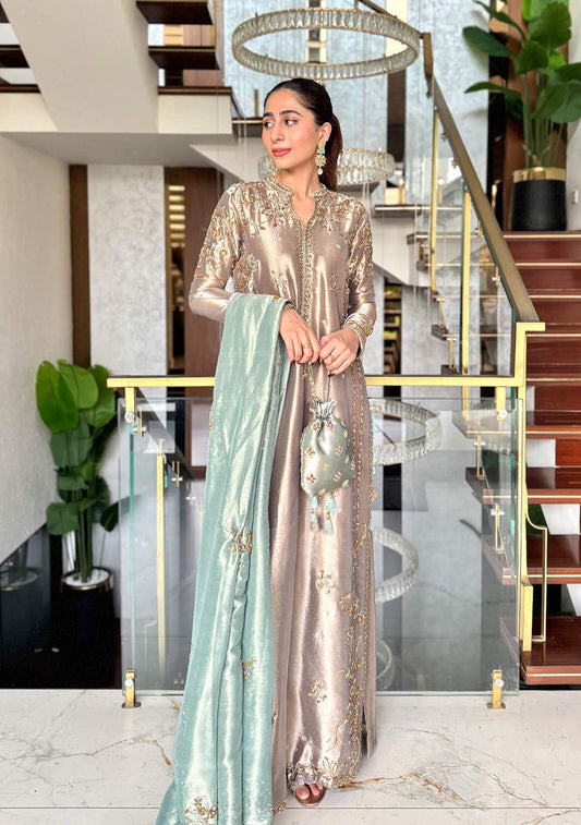 Republic Women Wear Noor Style — Mairaz Mauve & Turquoise Sharara