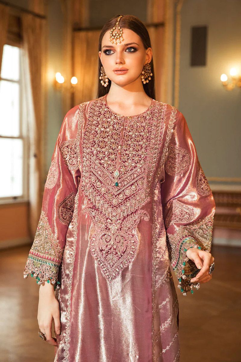 Maria B BD-2008 Style — Mairaz Salmon Pink Maysoori Suit