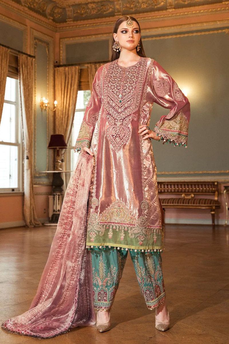 Maria B BD-2008 Style — Mairaz Salmon Pink Maysoori Suit