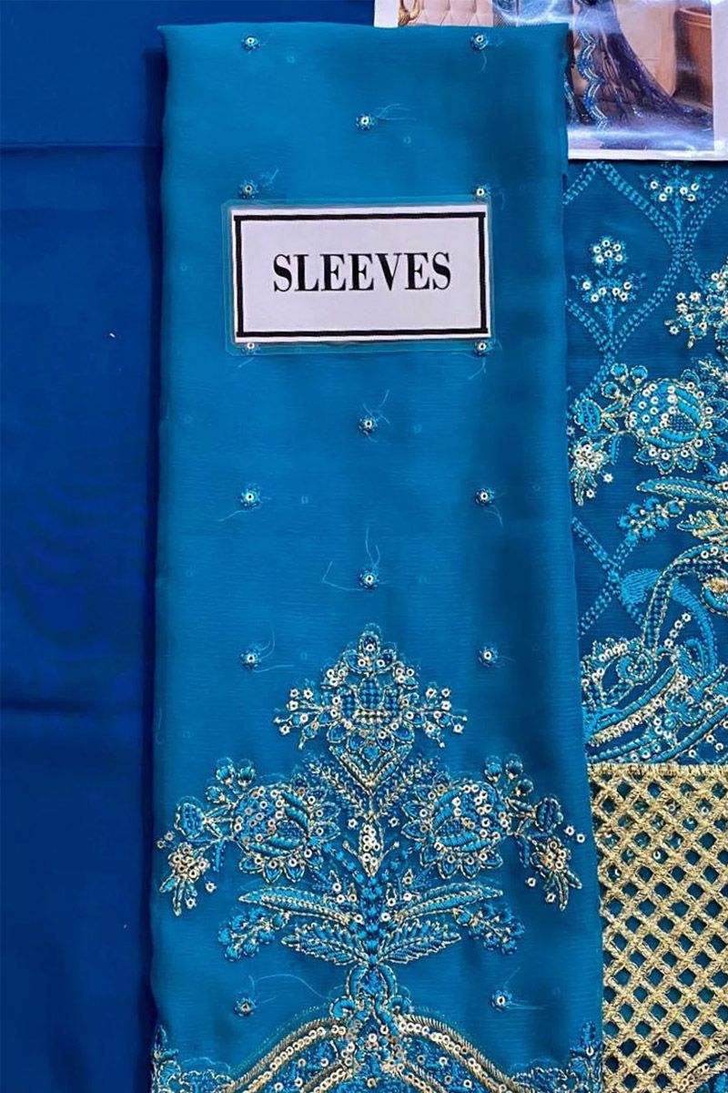 Imrozia Style — Mairaz Green Chiffon Kameez & Trouser