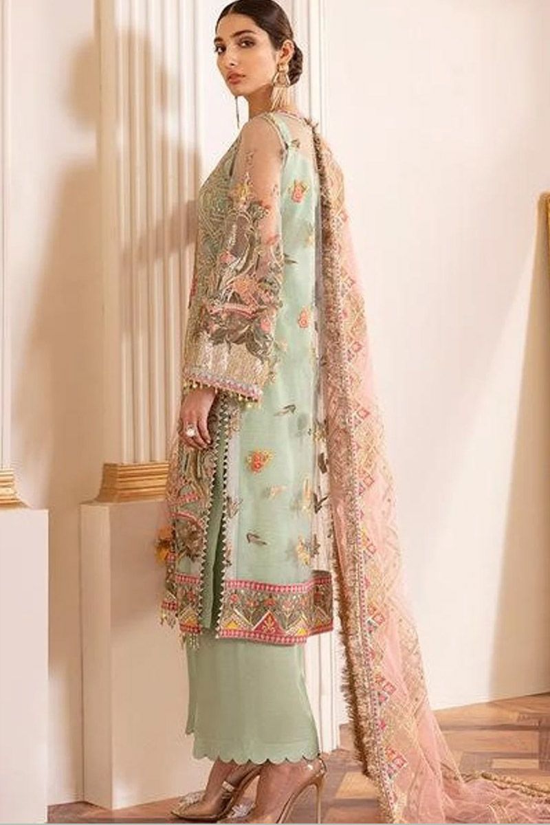 Jazmin Capri Sea Style — Mairaz Sea Green Chiffon Suit