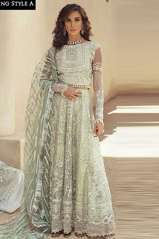 Mushq Ocean Wave Style — Mairaz Mint Net Frock