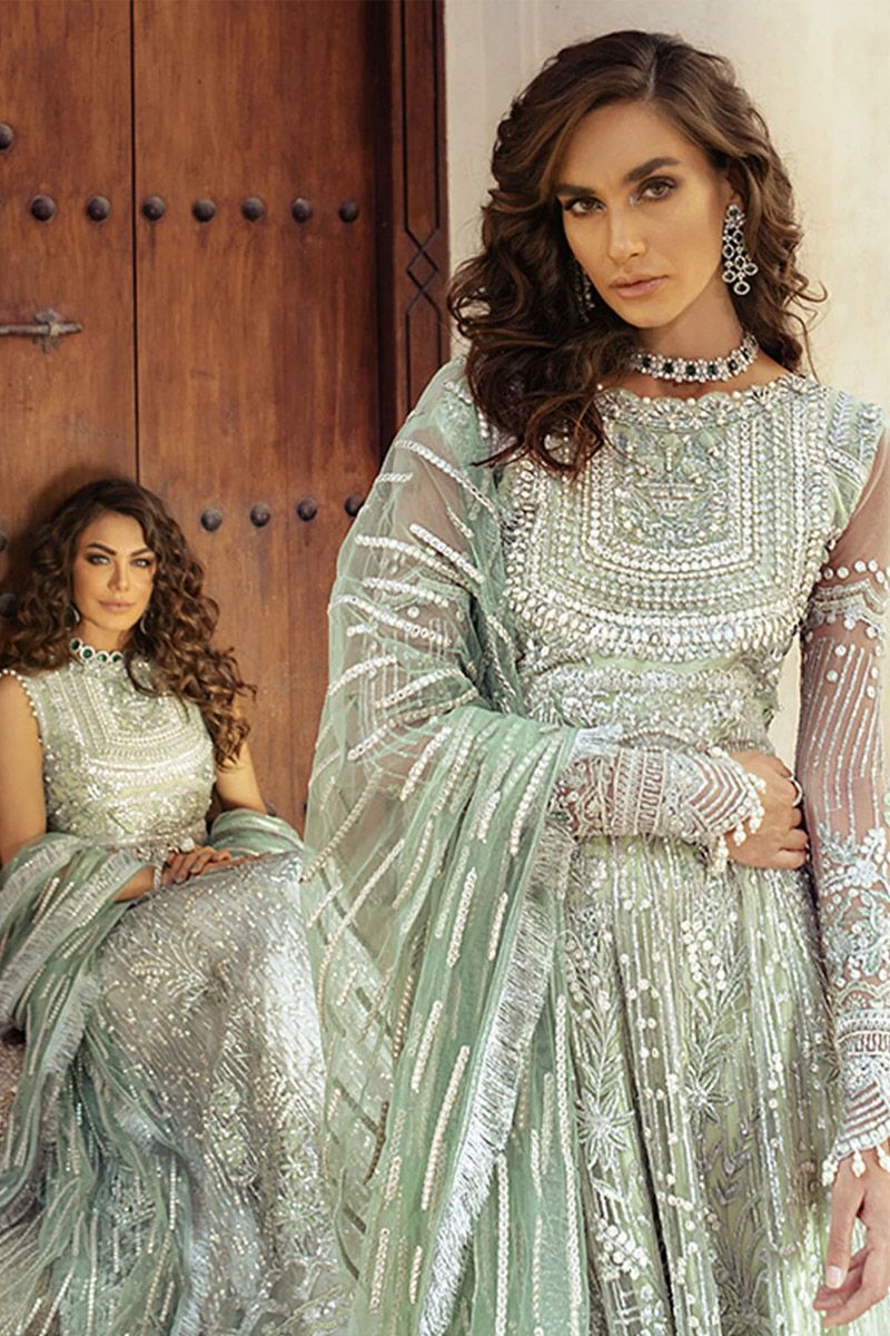 Mushq Ocean Wave Style — Mairaz Mint Net Frock