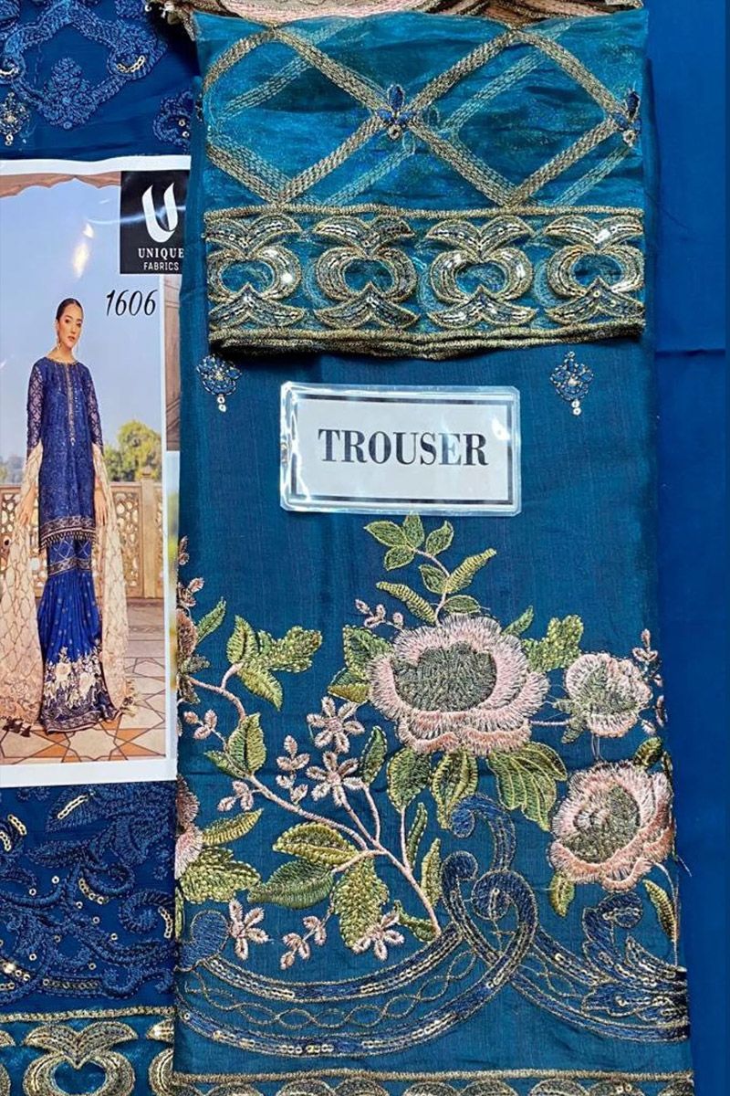 Flossie 1606 Style — Mairaz Blue Chiffon Gharara