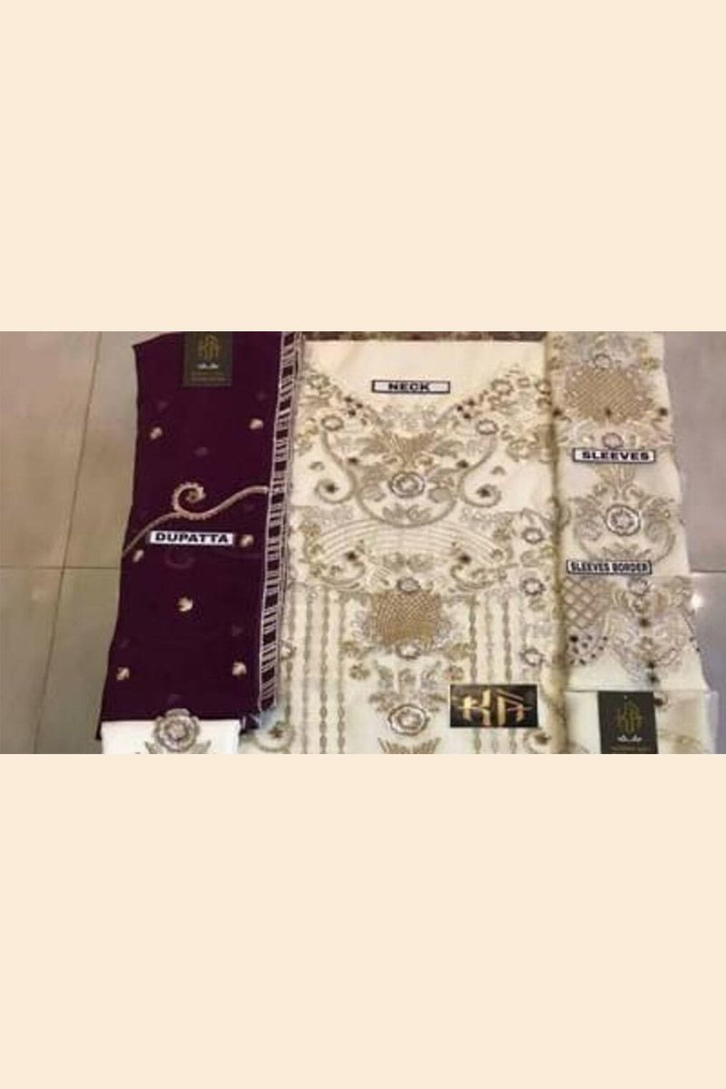 Emaan Adeel Jewel Gradients Style — Mairaz Silver Chiffon Suit