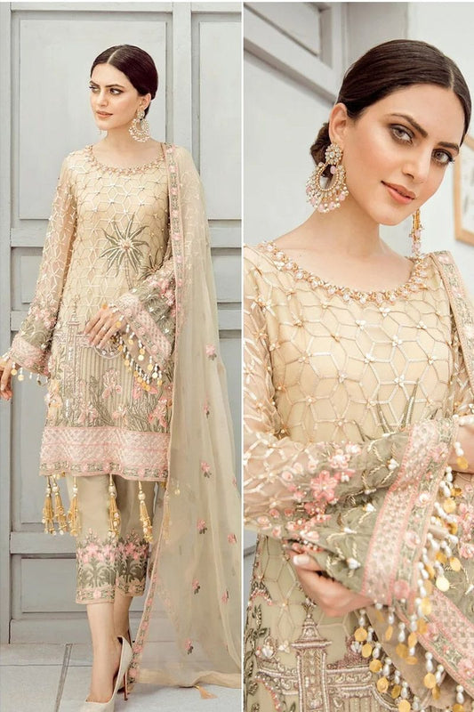 Carnation Style — Mairaz Brown Salwar Kameez