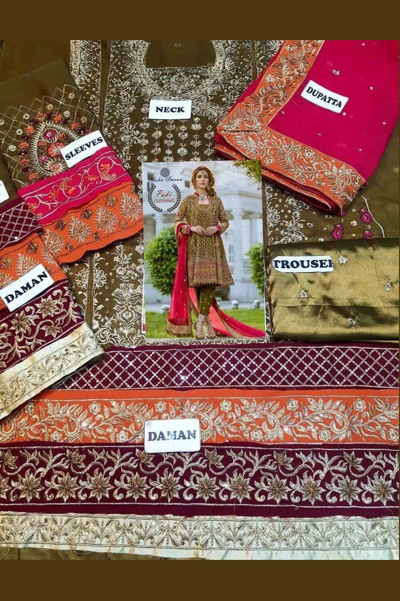 Angrakha Style — Mairaz Green Three-Piece Suit