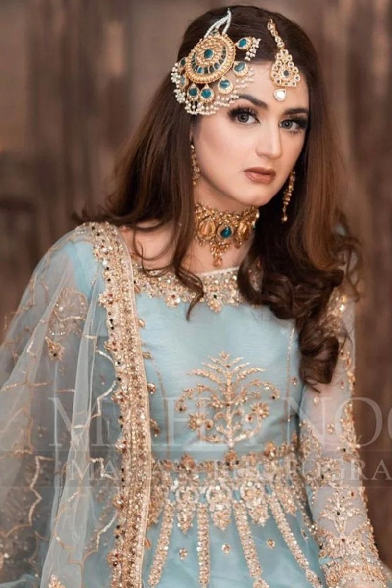 Aqua Blue Wedding Maxi — Mairaz