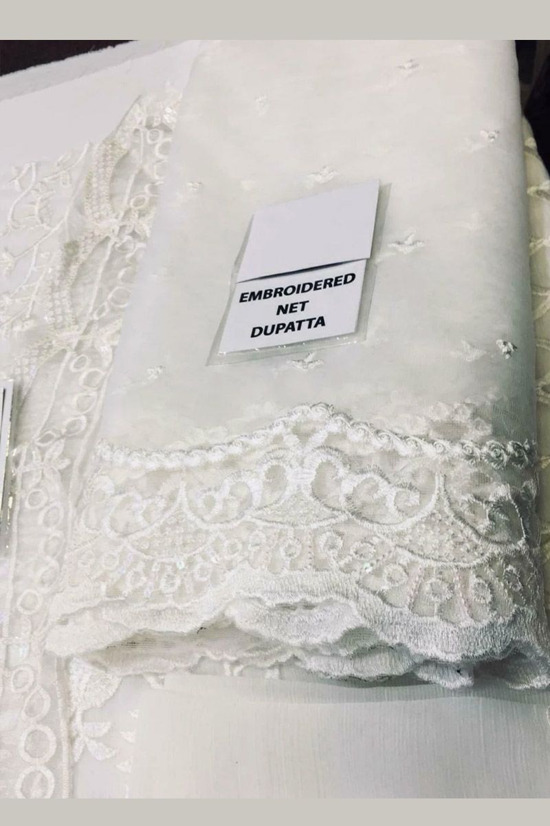 Mairaz White Salwar Kameez