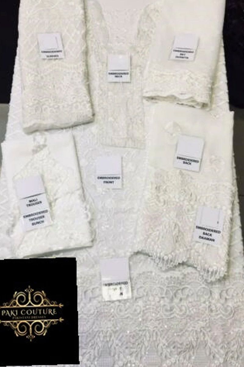 Mairaz White Salwar Kameez