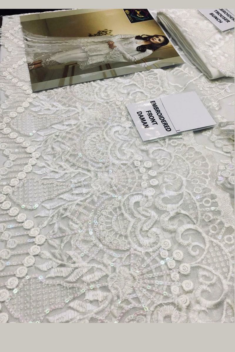 Mairaz White Salwar Kameez
