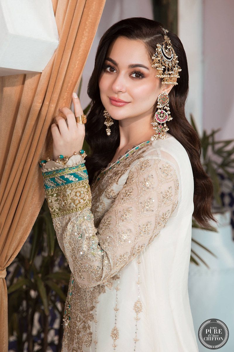 Maria B MPC-21-107 Style — Mairaz Cream & Ferozi Salwar Kameez
