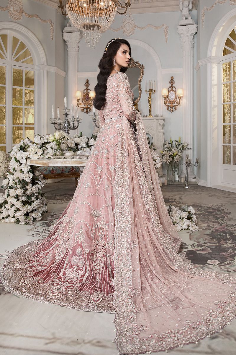 Maria B EX-140 Style — Mairaz Pink Lehenga