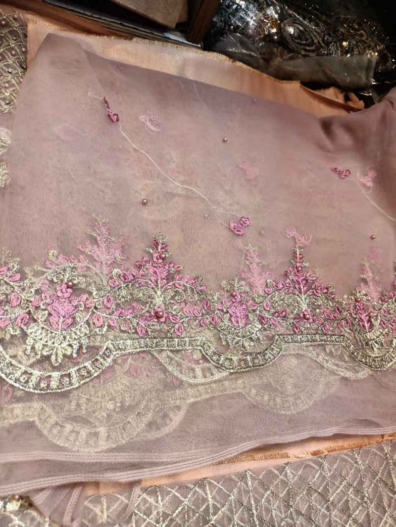 Maria B MC-031 Style — Mairaz Tea Pink Wedding Maxi