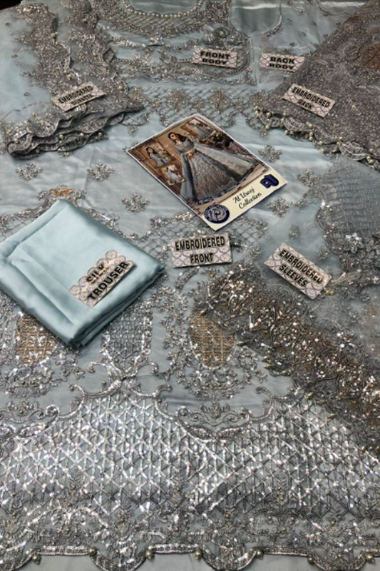 Maria B MC-031 Style — Mairaz Ferozi Three-Piece Suit