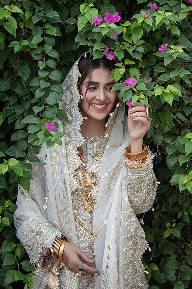 Naulakha Style — Mairaz White Sharara
