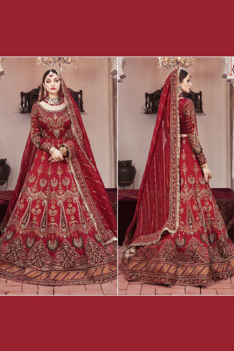 Maria B Style — Mairaz Red Lehenga